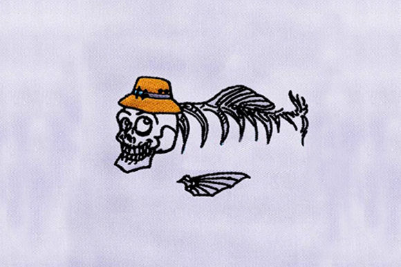 A Designer's Take on the Skull Hat Fish Bones Embroidery