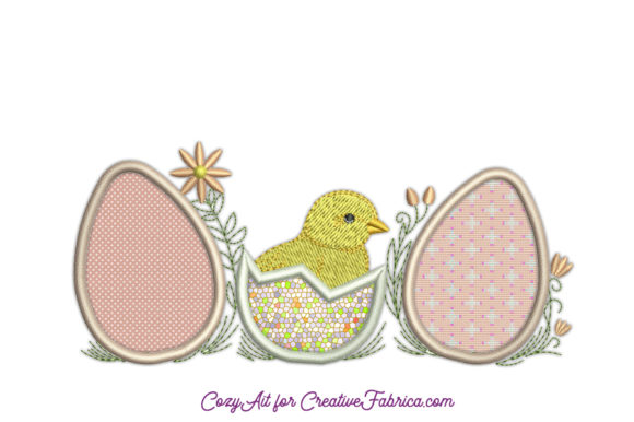 A Review of the Easter Chick Three Applique Eggs Design