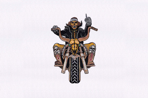 Bike Rider: A Detailed Halloween Embroidery Design Review