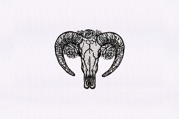 Evaluating the Cow Head Sketch Embroidery for Small Business Merchandise