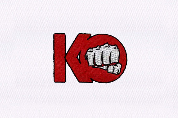 KO Punch: A Bold Embroidery Design for Your Craft Fair Booth
