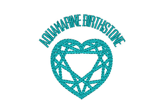 Reviewing the Aquamarine Birthstone Faceted Heart Embroidery